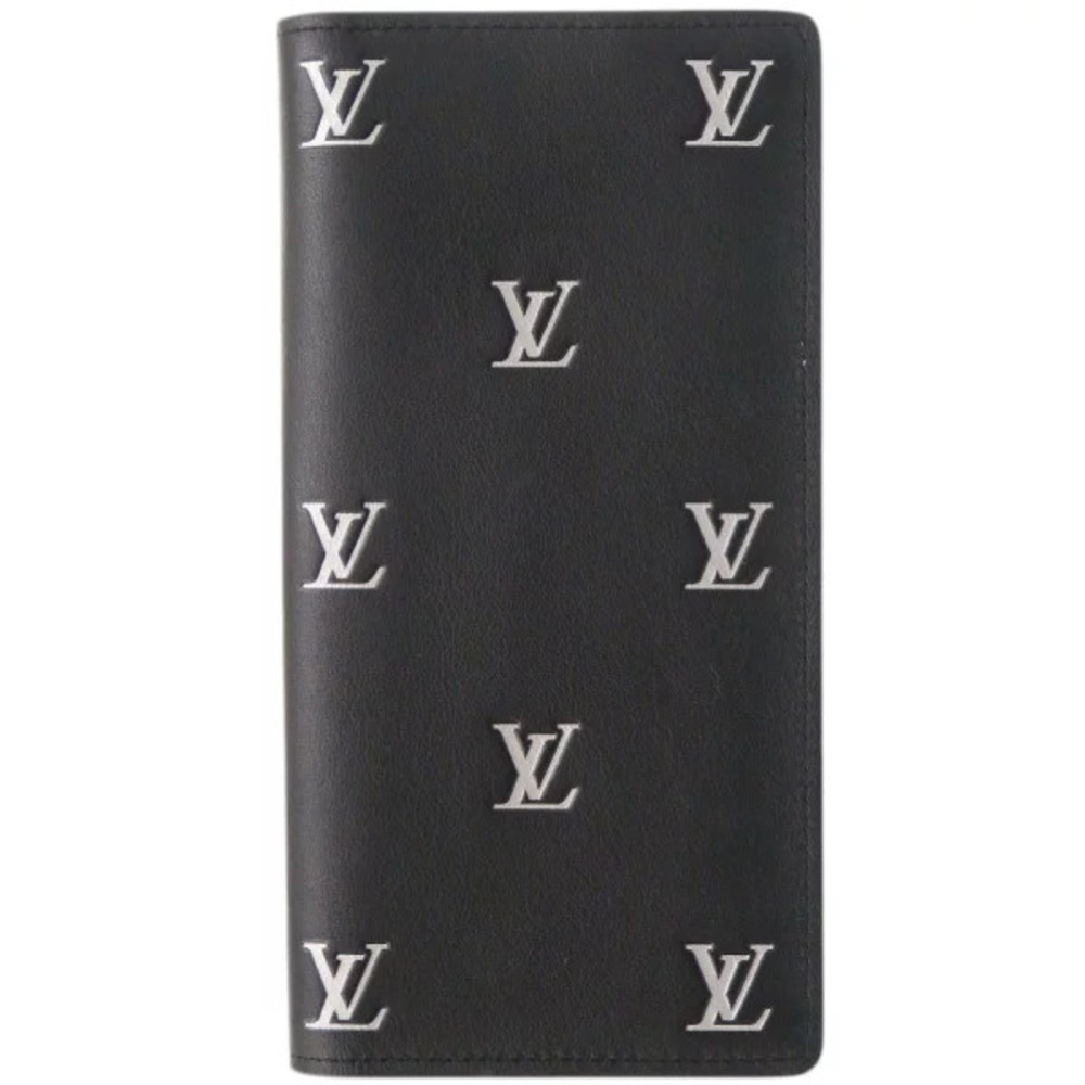 Louis Vuitton LV Blazon Portefeuille Brazza NM Leather Black Long Wallet